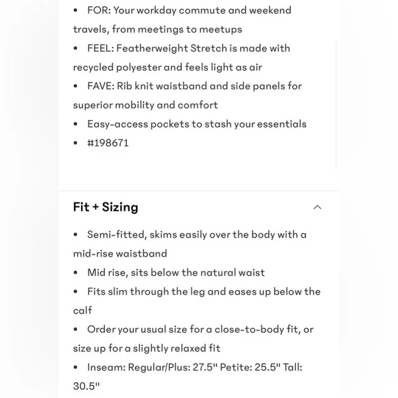 NWT Athleta Brooklyn Ankle Eden Pants size 10. (#198671) - Picture 7 of 8